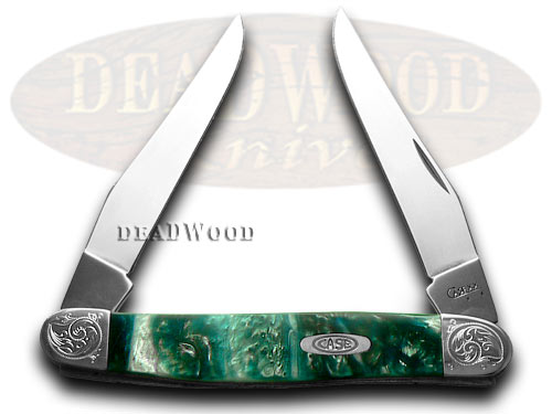 Case XX Engraved Bolster Series Genuine Cloudland Corelon Muskrat Pocket Knives