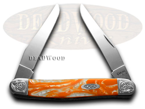 Case XX Engraved Bolster Series Tennessee Orange Corelon Muskrat Pocket Knives