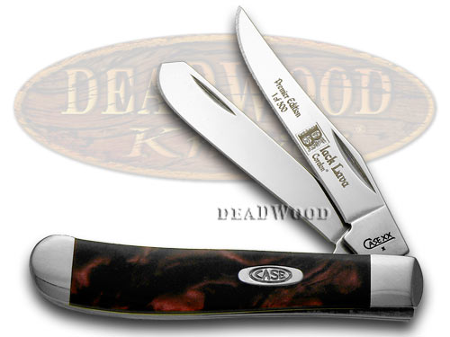 Case XX Black Lava Genuine Corelon 1/500 Mini Trapper Pocket Knife