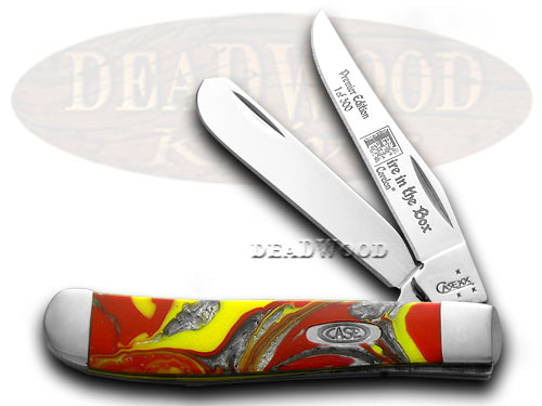 Case XX Genuine Fire In Box Corelon 1/500 Trapper Pocket Knife