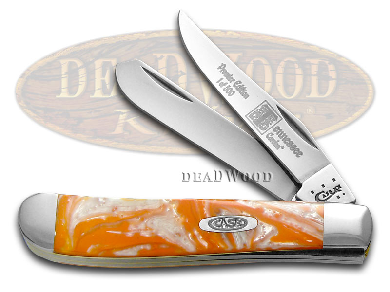 Case XX Tennessee Orange Corelon 1/500 Trapper Pocket Knife