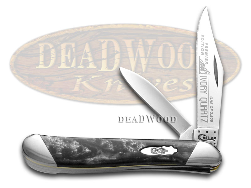 Case xx Slant Series Ivory Quartz Corelon Peanut 1/2500 Stainless Pocket Knife Knives