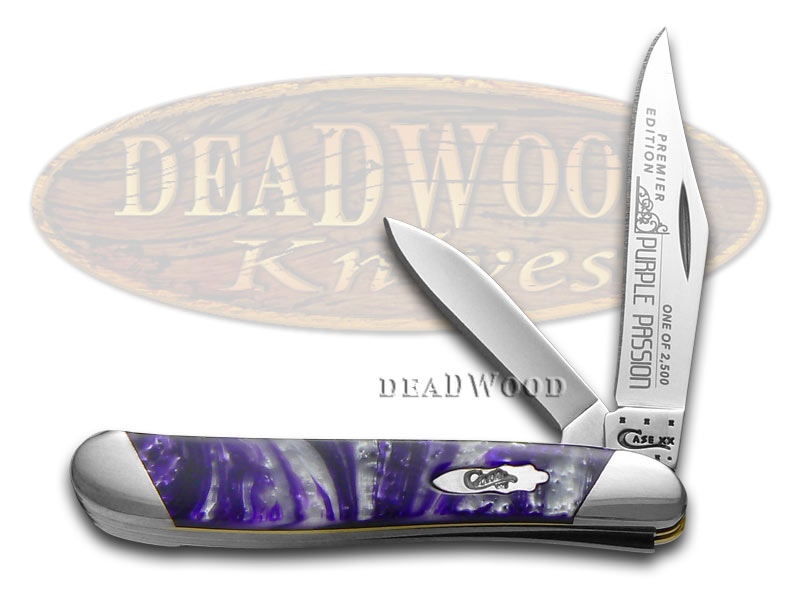 Case xx Slant Series Purple Passion Corelon Peanut 1/2500 Stainless Pocket Knife Knives