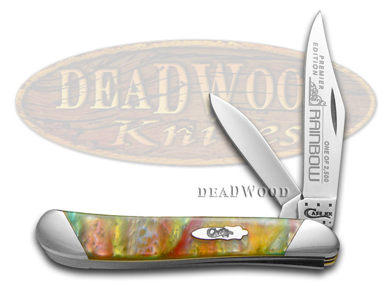 Case xx Slant Series Rainbow Corelon Peanut 1/2500 Stainless Pocket Knife Knives
