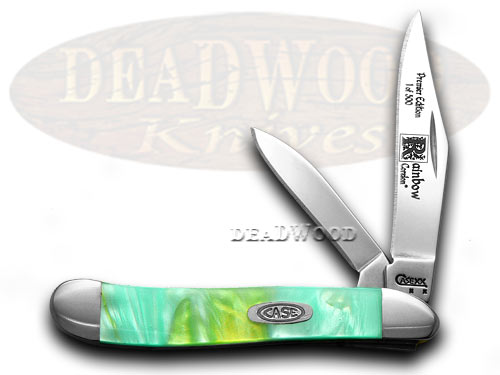 Case xx Rainbow Genuine Corelon 1/500 Peanut Pocket Knife Knives