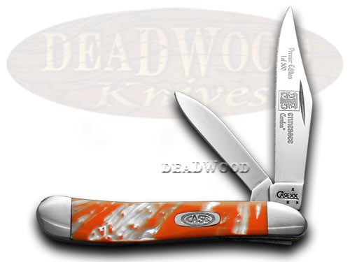 Case xx Tennessee Orange Corelon 1/500 Peanut Pocket Knife Knives
