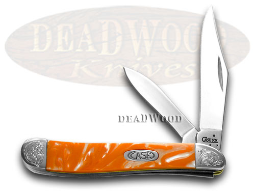 Case XX Engraved Bolster Series Tennessee Orange Corelon Peanut Pocket Knives