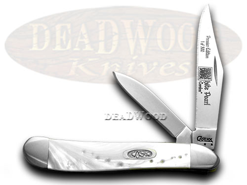 Case xx White Pearl Genuine Corelon 1/500 Peanut Pocket Knife Knives