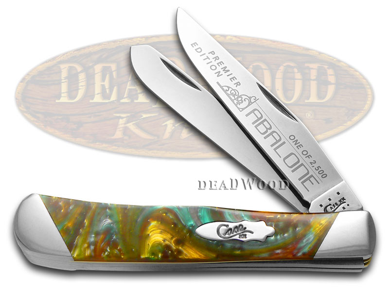 Case XX Slant Series Abalone Corelon Trapper 1/2500 Stainless Pocket Knife