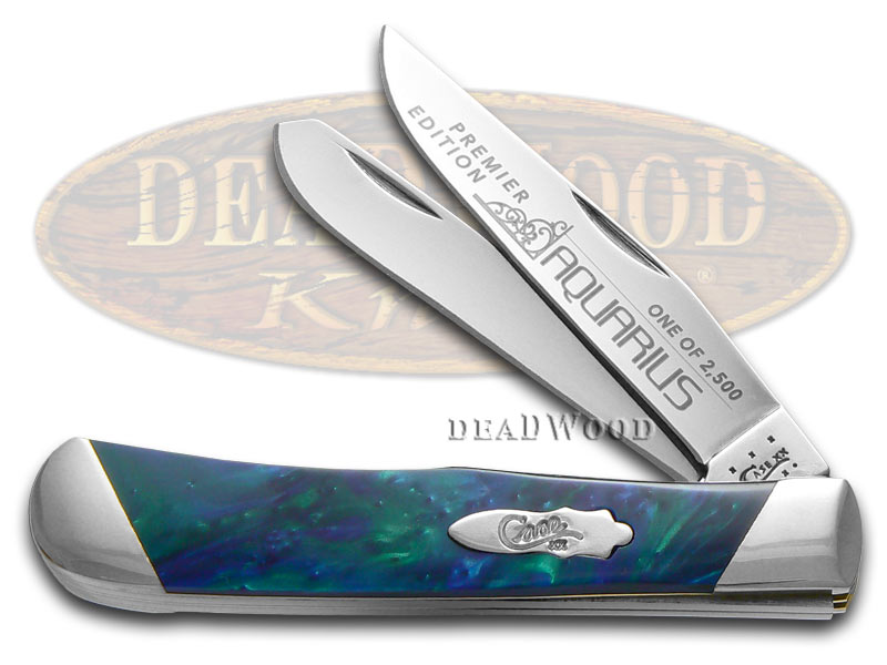 Case XX Slant Series Aquarius Corelon Trapper 1/2500 Stainless Pocket Knife