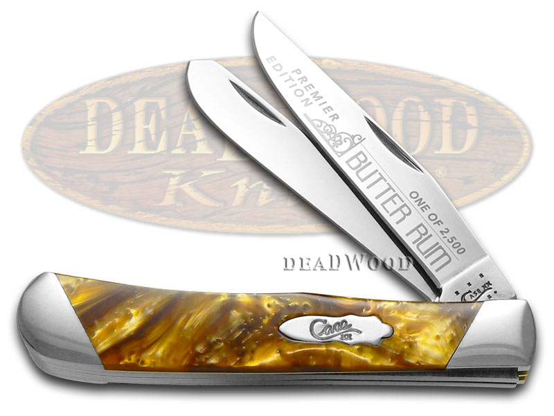Case XX Slant Series Butter Rum Corelon Trapper 1/2500 Stainless Pocket Knife