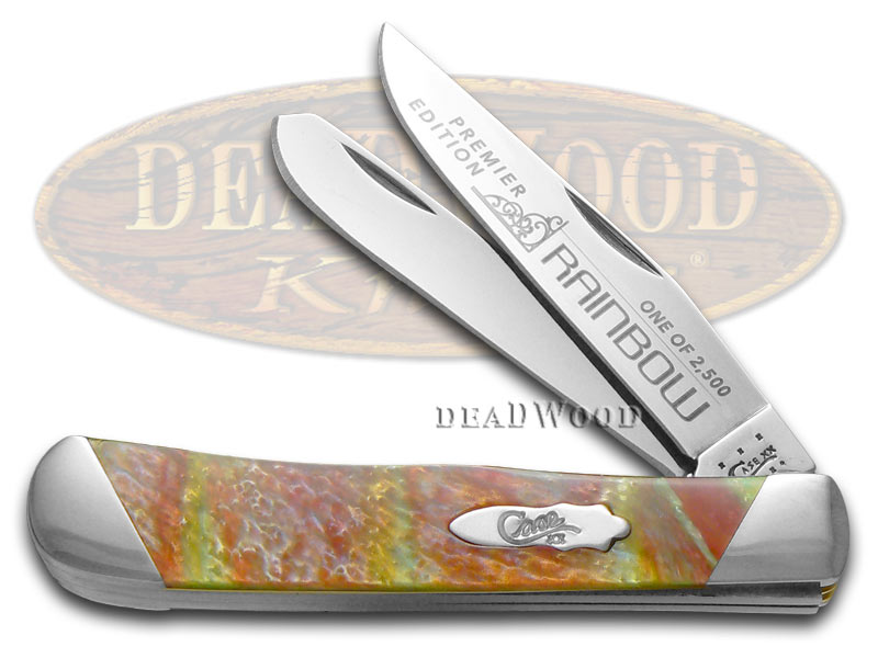 Case xx Slant Series Rainbow Corelon Trapper 1/2500 Stainless Pocket Knife Knives