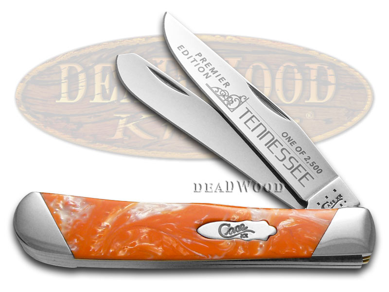 Case XX Slant Series Tennessee Orange Corelon Trapper 1/2500 Pocket Knife