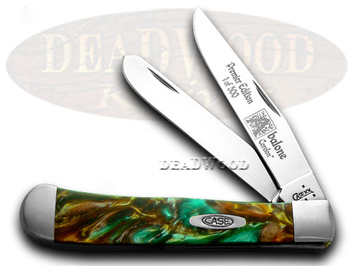 Case XX Abalone Genuine Corelon 1/500 Trapper Pocket Knife