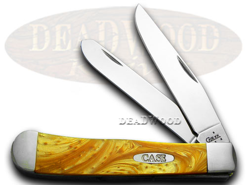 Case XX Trapper with Custom Antique Gold Corelon Pocket Knife