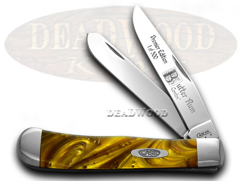 Case XX Butter Rum Genuine Corelon 1/500 Trapper Pocket Knife