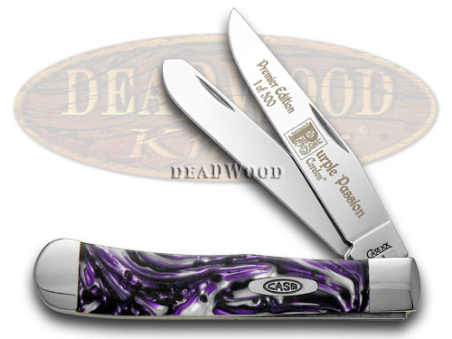 Case XX Purple Passion Genuine Corelon 1/500 Trapper Pocket Knife