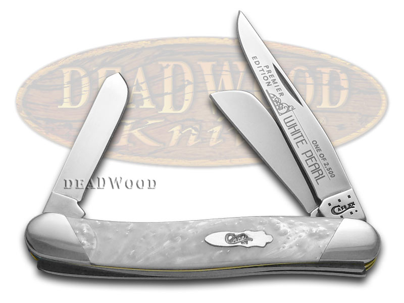 Case XX Slant Series White Pearl Corelon Medium Stockman 1/2500 Pocket Knife