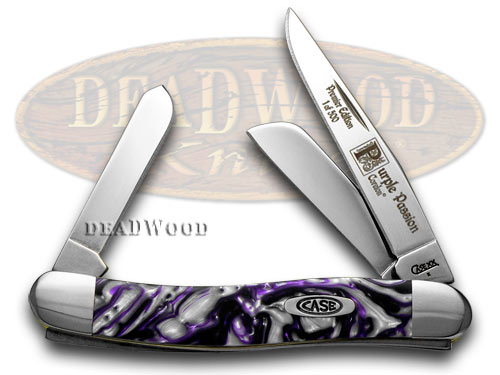 Case xx Purple Passion Genuine Corelon 1/500 Stockman Pocket Knife Knives
