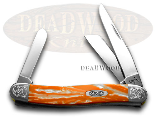Case XX Engraved Bolster Series Tennessee Orange Corelon Stockman Pocket Knives