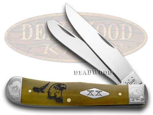 Case xx Antique Bone Eagle Trapper 1/500 Pocket Knife Knives