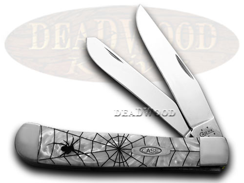 Case XX Black Widow White Pearl Trapper 1/800 Pocket Knife