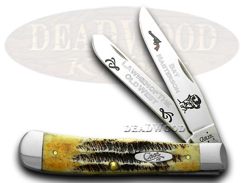 Case XX Collector's Bat Masterson 1/600 Trapper Bone Stag Pocket Knife