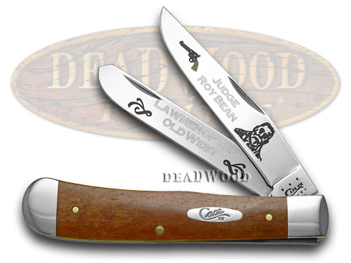 Case xx Collector's Judge Roy Bean Chestnut Bone 1/500 Trapper Pocket Knife Knives