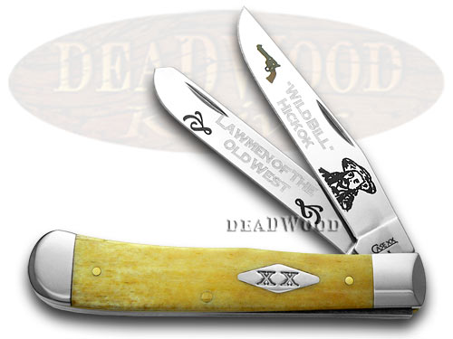 Case XX Collector's Wild Bill Hickok 1/500 Antique Bone Trapper Pocket Knife