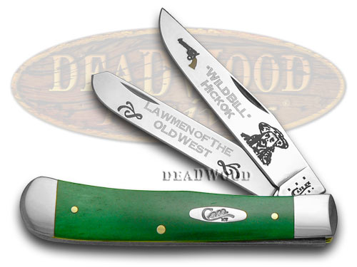 Case xx Wild Bill Hickok Lawmen of Old West Green Bone 1/500 Trapper Pocket Knife Knives