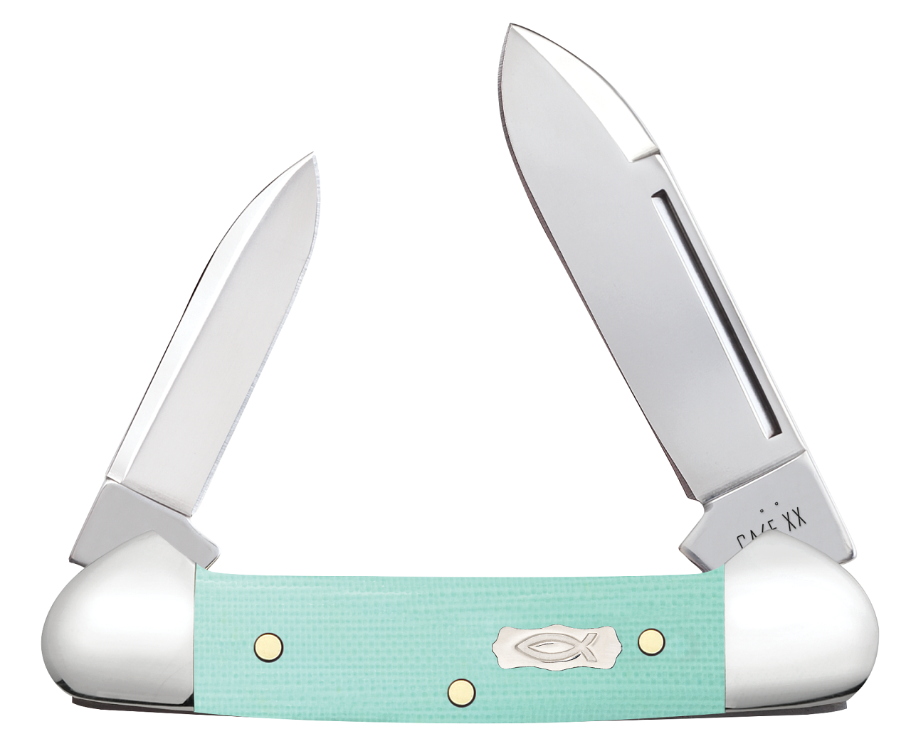 Case xx Knives Butterbean Ichthus Seafoam Green G10 18107 Pocket Knife ...
