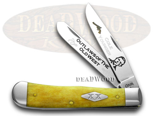 Case xx Collector's Cole Younger 1/500 Antique Bone Trapper Pocket Knife Knives