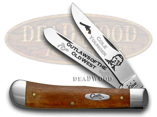 Case xx Collector's Cole Younger Chestnut Bone 1/500 Trapper Pocket Knife Knives