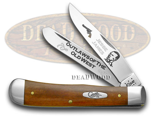 Case XX Collector's Jesse James Chestnut Bone 1/500 Trapper Pocket Knife