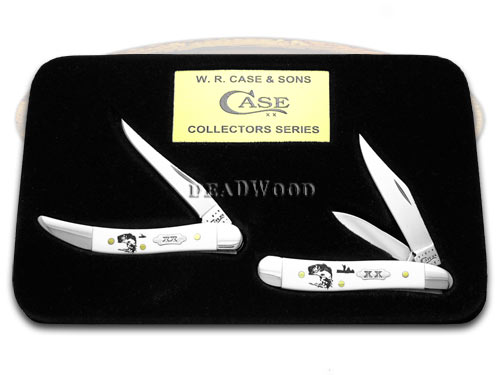 Case xx White Delrin Bass Fever Toothpick Peanut Set 1/500 Pocket Knife Knives