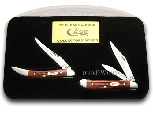 Case XX Father Son Red Bone Pocketworn 1/2500 Peanut & Toothpick Knives