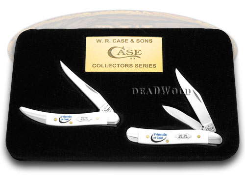 Case xx White Delrin Friends of Coal Toothpick Peanut Set 1/500 Pocket Knife Knives