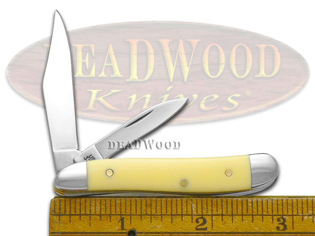 CASE XX GRANDFATHER Grandson Peanut & Toothpick Knife Set Yellow Delrin