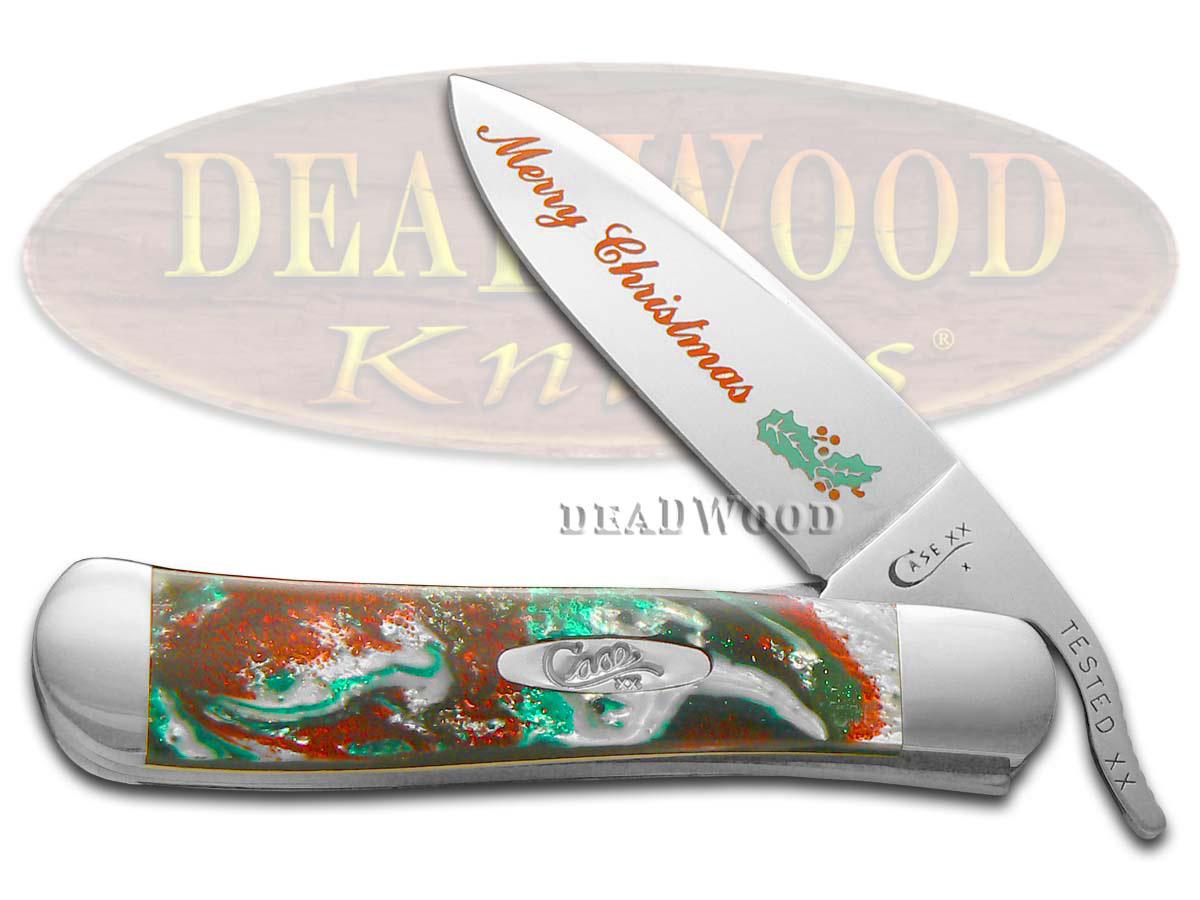 Case xx Merry Christmas Corelon Russlock 1/500 Stainless Pocket Knife Knives