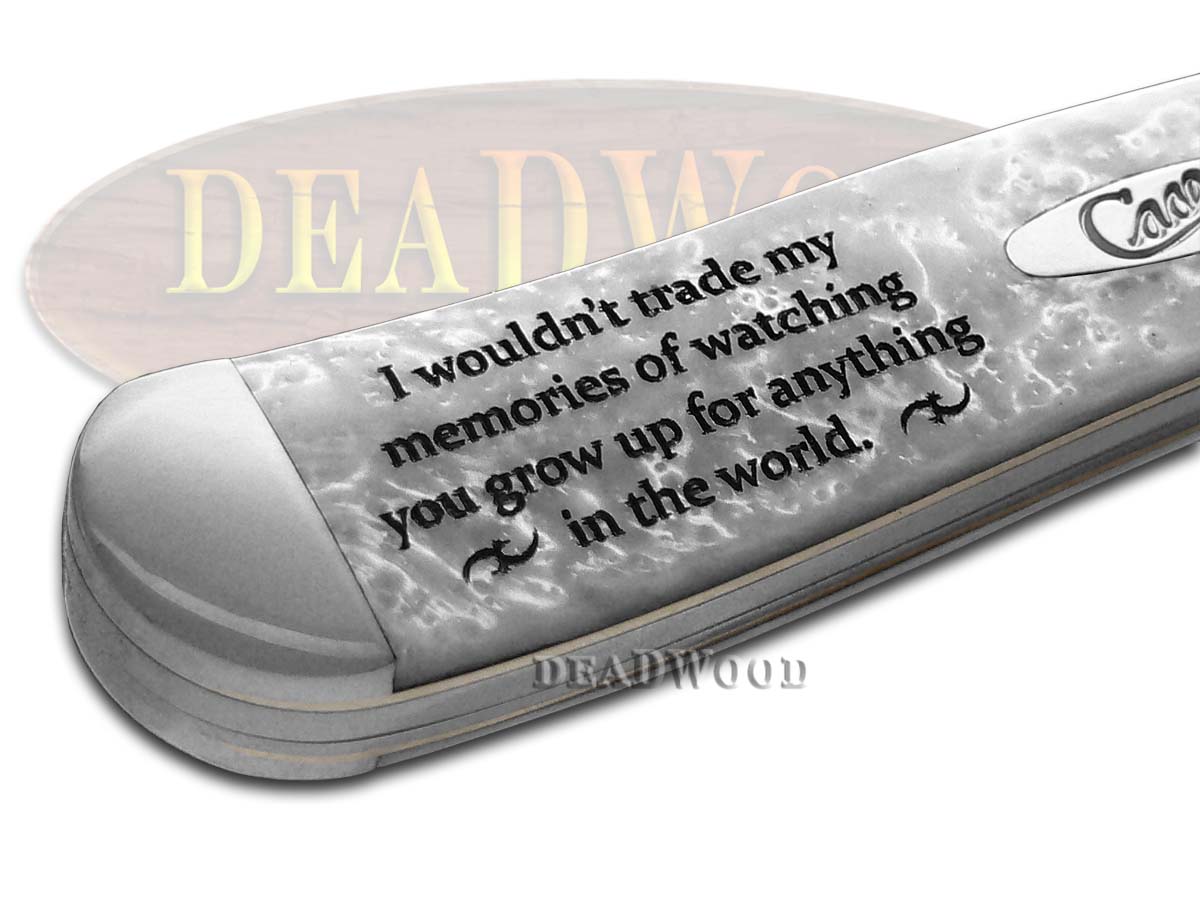 CASE XX WORLD'S Greatest Grandson Russlock Knife White Pearl Corelon