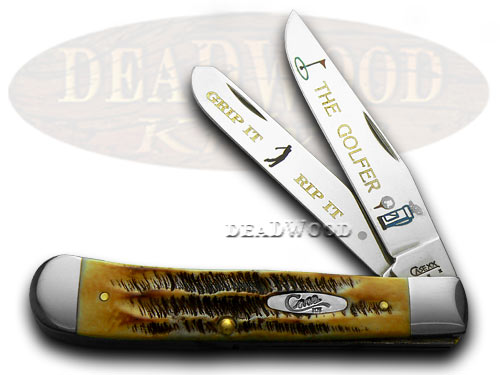 Case XX Genuine Stag Golfer Trapper 1/600 Pocket Knife