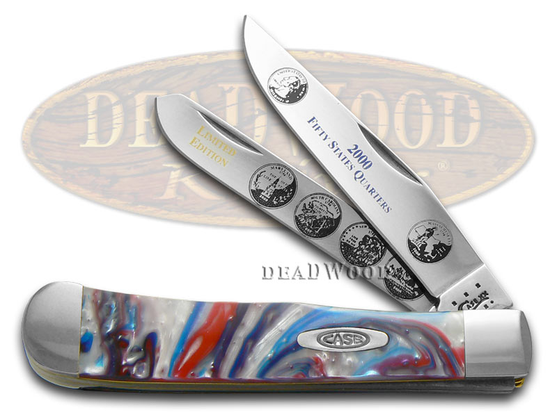 Case xx 2000 State Quarters Series Trapper 1/3000 Stainless Pocket Knife Set