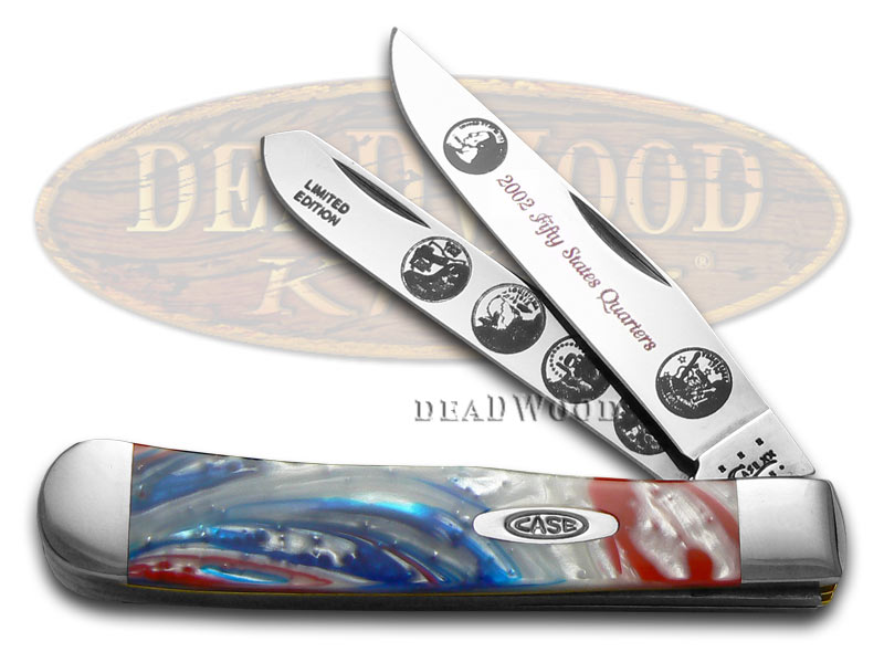 Case XX 2002 State Quarters Series Trapper 1/3000 Stainless Pocket Knife Set