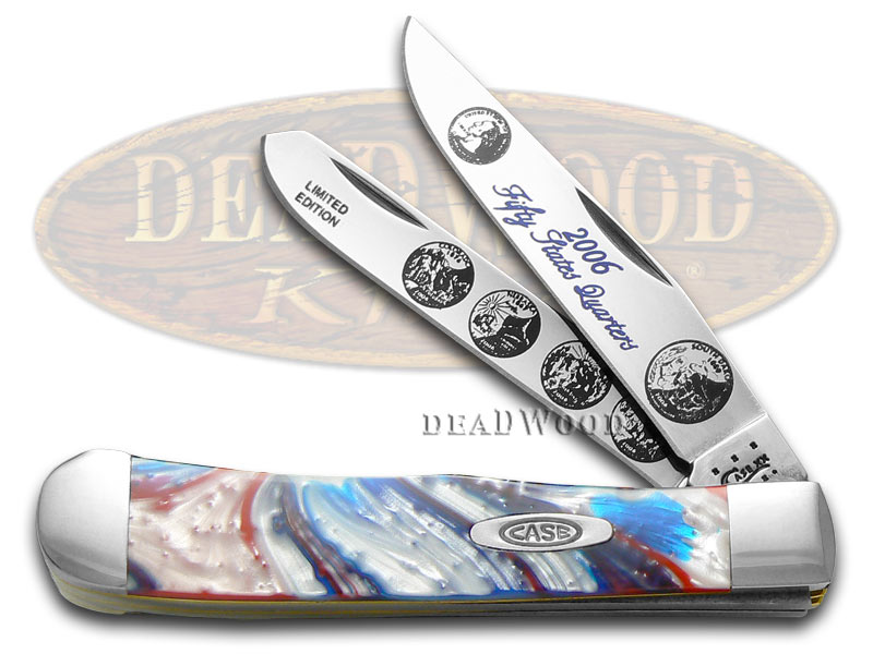 Case xx 2006 State Quarters Series Trapper 1/3000 Stainless Pocket Knife Set
