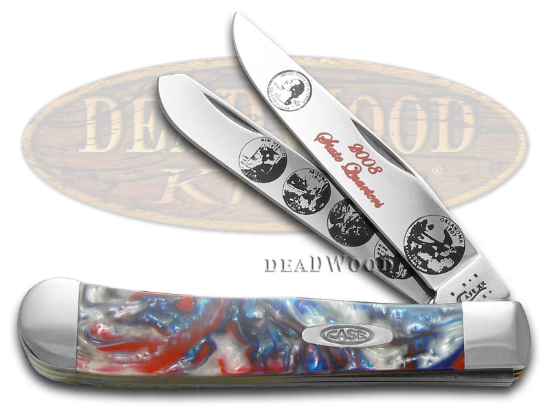 Case XX 2008 State Quarters Series Trapper 1/3000 Stainless Pocket Knife Set