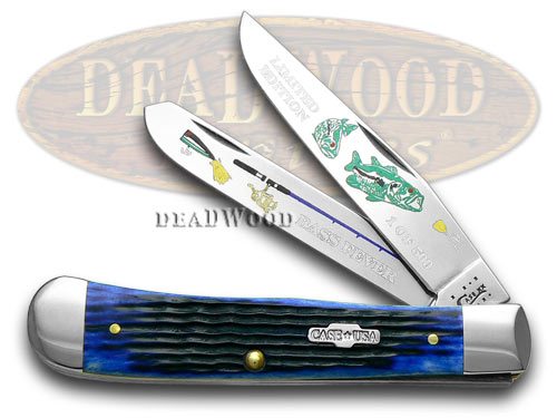Case xx Bass Fever 1/500 Blue Trapper Pocket Knife Knives