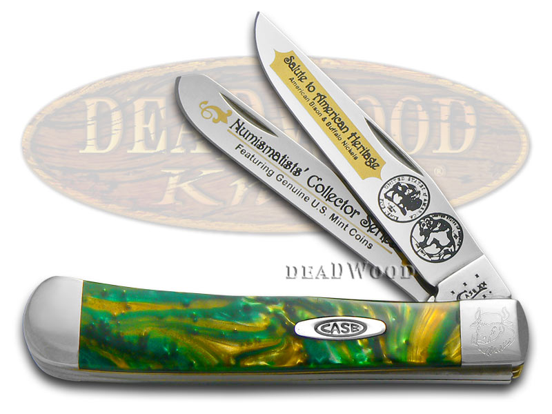 Case XX Numismatist Buffalo & Bison Nickel Trapper 1/3000 Stainless Pocket Knife