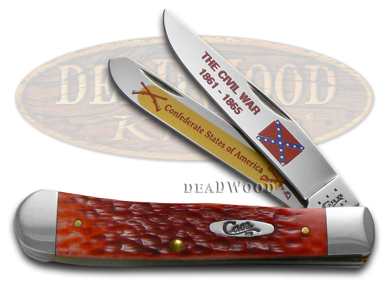 Case XX Confederate States Red Bone Trapper 1/5000 Stainless Pocket Knife