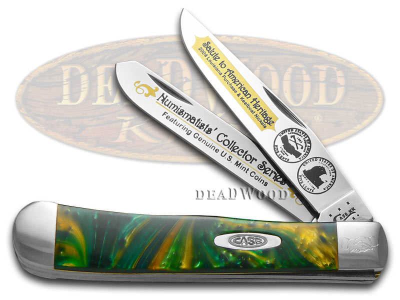 Case XX U.S. Heritage Nickels Cat's Eye Trapper 1/2500 Stainless Pocket Knife