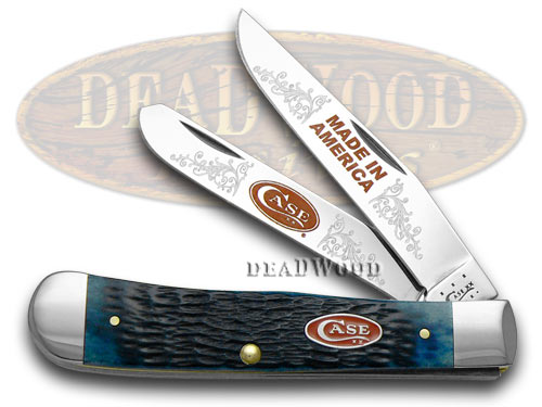 Case XX Jigged Blue Bone Made in America 1/600 Trapper Limited Edition Pocket Knife